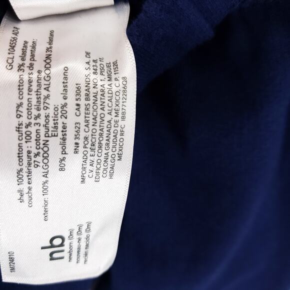 Carters Shirt Pants Two Piece Set Baby Newborn Cream Blue Polar Bear Comfort - Picture 7 of 7